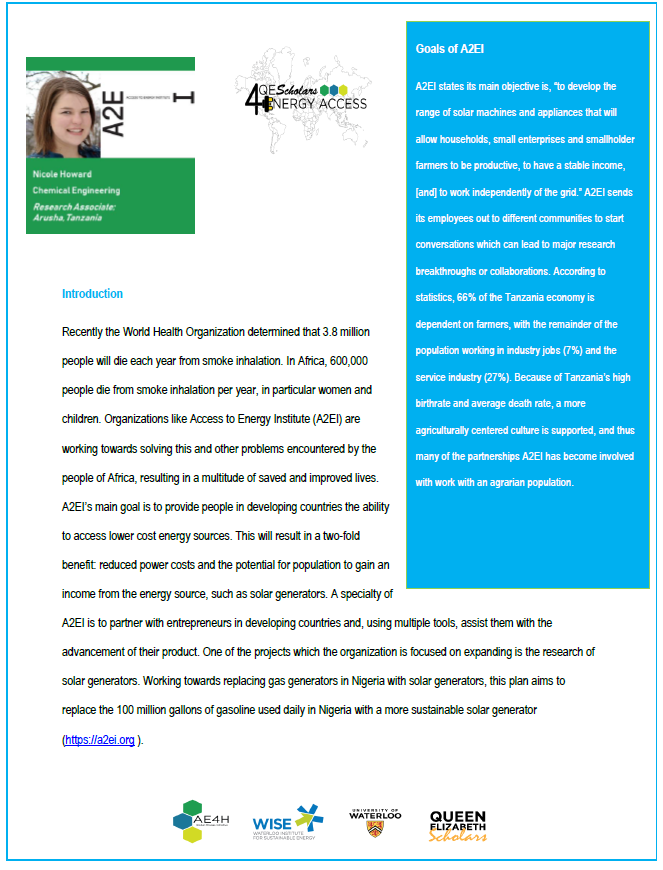 Nicole Howard Report Screenshot 